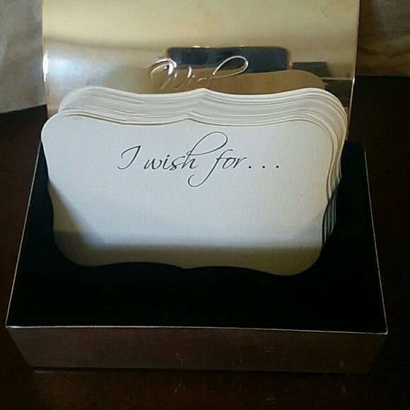 Pottery Barn Wish Silver Box with Blank Wish Cards - Picture 3 of 6